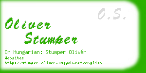 oliver stumper business card